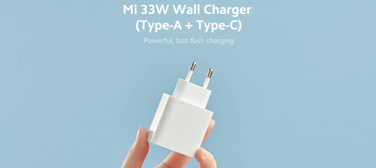 شارژر دیواری شیائومی مدل Mi 33W (Type-A + Type-C) - گلوبال اورجینال