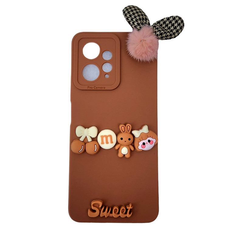 کاور طرح عروسکی برجسته مدل sweet مناسب برای گوشی موبایل شیائومی Redmi Note 12 4G