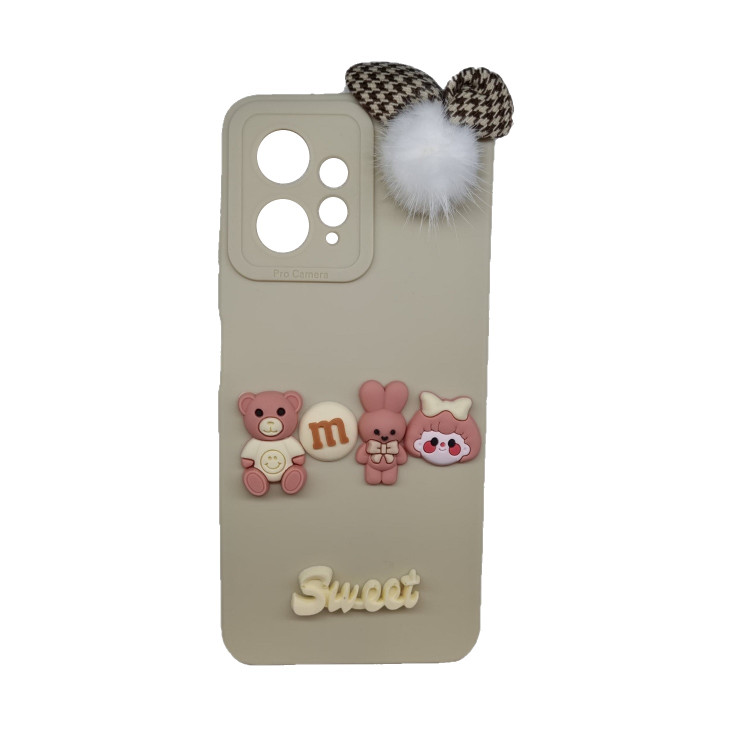 کاور طرح عروسکی برجسته مدل sweet مناسب برای گوشی موبایل شیائومی Redmi Note 12 4G