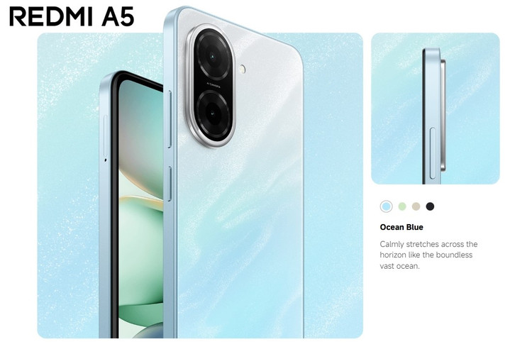 گوشی موبایل شیائومی مدل Redmi A5 4G دو سیم کارت ظرفیت 64 گیگابایت و رم 3 گیگابایت - پک گلوبال -ریجستری شده و همراه با کد فعالسازی