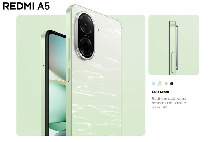 گوشی موبایل شیائومی مدل Redmi A5 4G دو سیم کارت ظرفیت 64 گیگابایت و رم 3 گیگابایت - پک گلوبال -ریجستری شده و همراه با کد فعالسازی