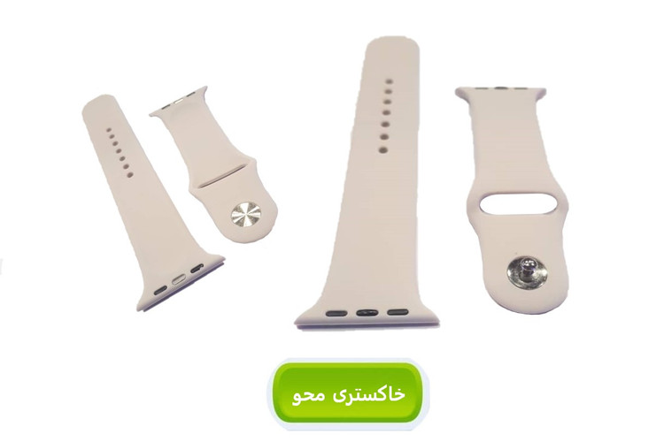 بند سیلیکنی پاکنی ساعت هوشمند مدل خشابی - مناسب برای سایزهای 42 تا 49 میلیمتری - بسته 3 عددی